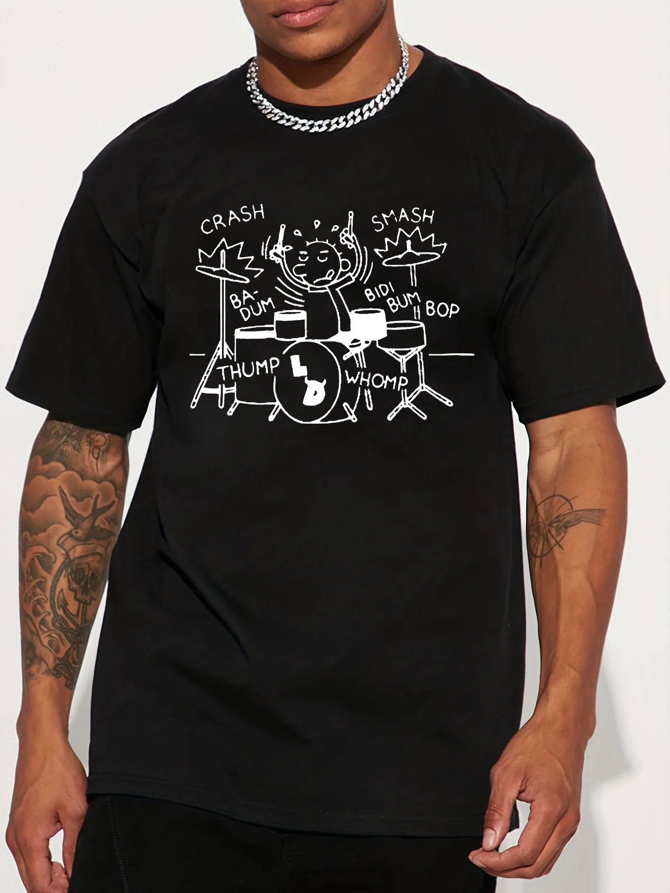 

Drummer Graphic Tee - 220g Cotton High-Quality Print Unisex Streetwear