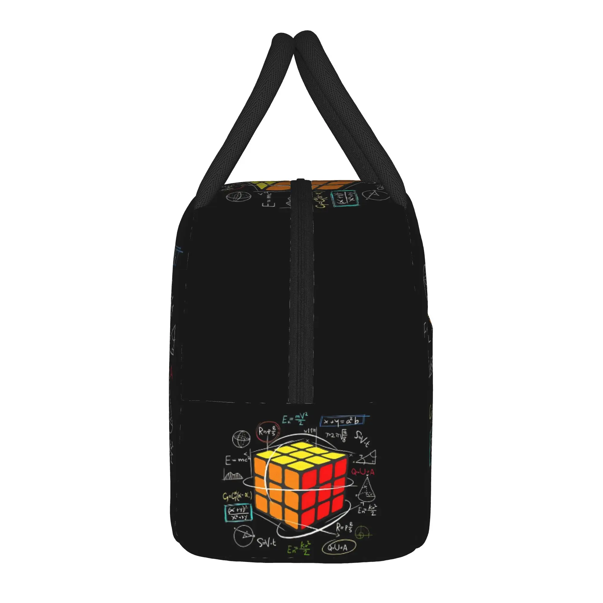 Math Rubik Rubix Rubics Player Cube Maths Lunch Bag Zipper Lunch Box Men School Graphic Cooler Bag Fun Oxford Tote Food Bags