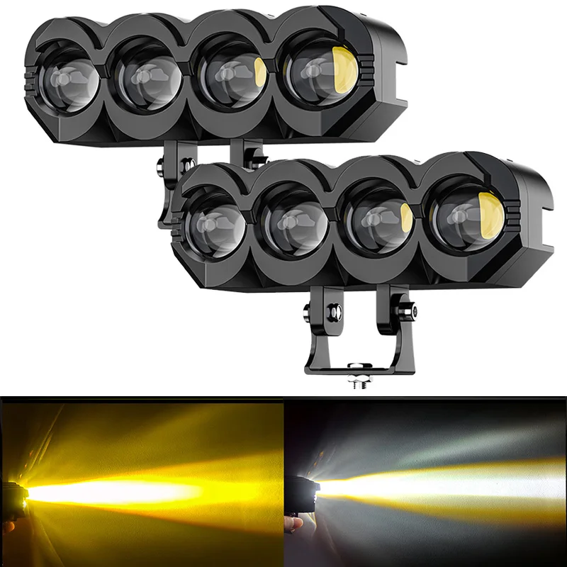 

2XMotorcycle LED Fog Driving Light 30W Spotlight Headlight Auxiliary Lamp Work Lights HeadLamps Accessories For BMW Honda Yamaha