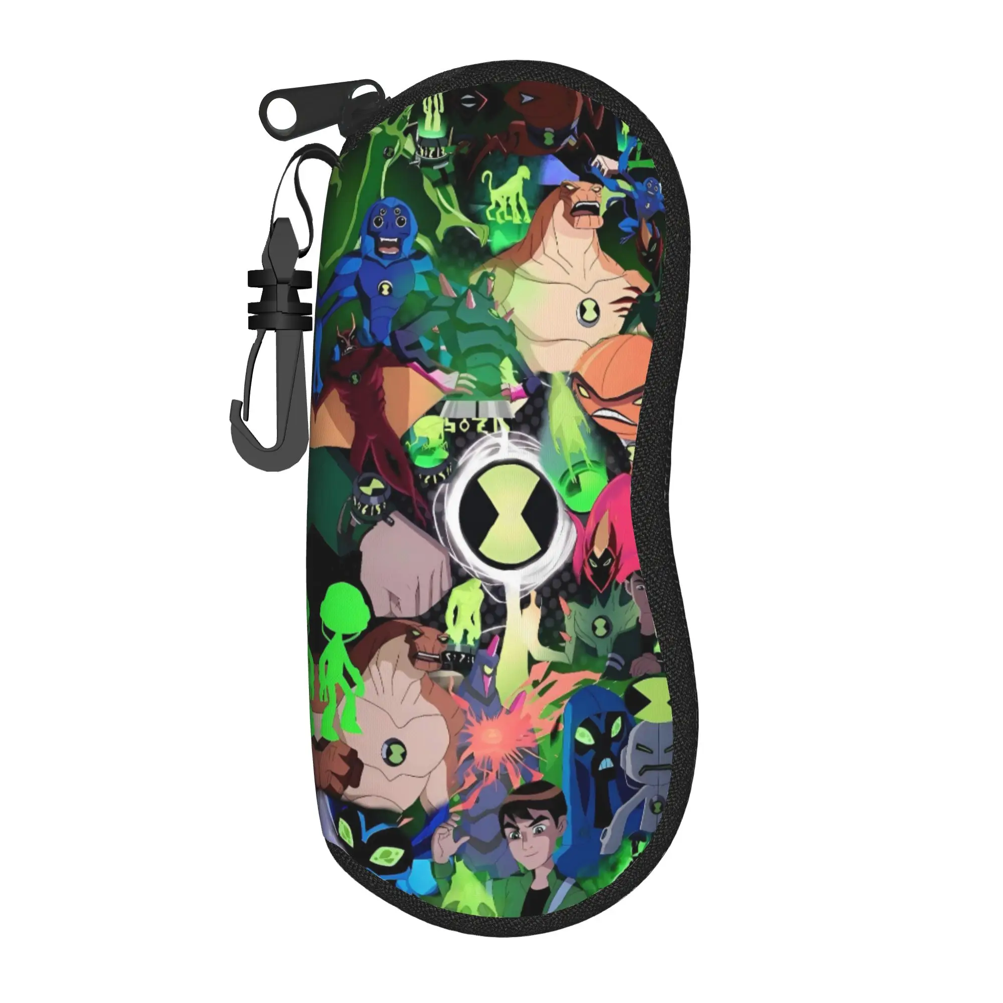 Ben 10 Alien Ben Tennyson Omnitrix Game Glasses Case Cover Unisex  Sunglasses Case Classic Zip Eyewear Eyeglass Protector