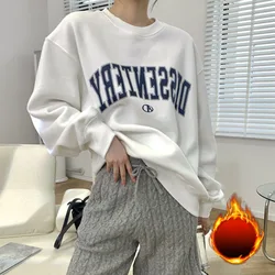 Sudaderas con cuello redondo para mujer, suéteres ligeros Y2k de estilo coreano Kpop, camisetas de manga larga, Color sólido, novedad