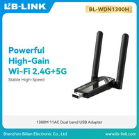 1300M Dual-Band USB Adapter, 2.4G+5G WiFi Receiver, High-Speed Wireless Network Card Driver Is Free