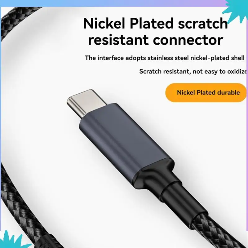 Abzw 10x 140w dc plugue quadrado carregador de laptop para 5v 9v 20v usb c pd adaptador de alimentação conversor cabo de carregamento rápido para lenovo