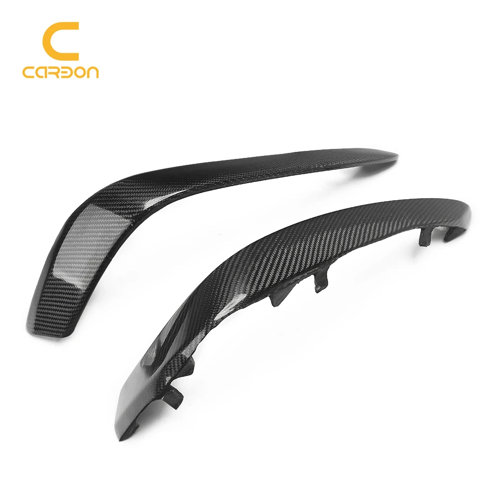 For Mercedes-Benz C Class C63 W205 Real Carbon Fiber Front Bumper Aero Lip Kit Front Bumper Air Knife Kit Replacement Accessorie