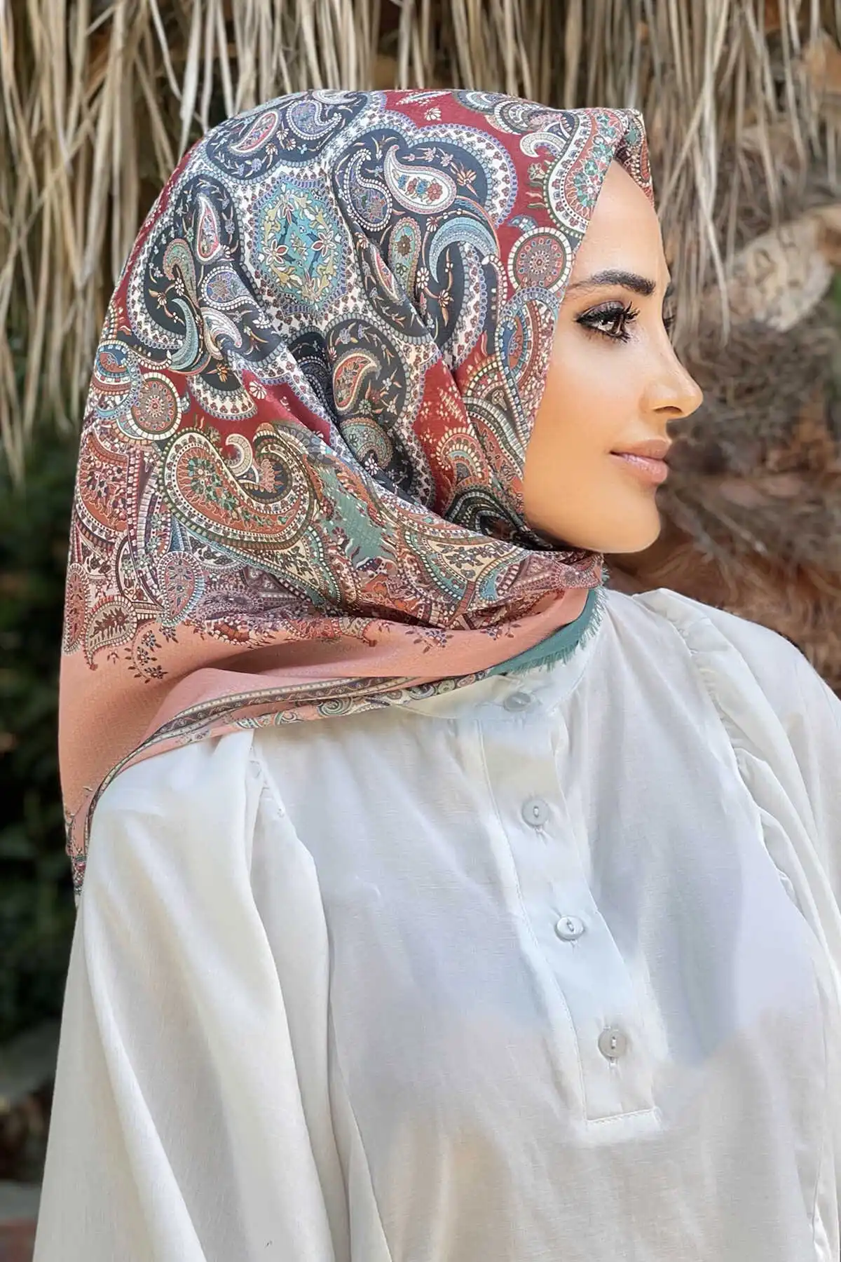 Women's Cotton Print Shawl Scarf Modern Islamic Muslim Women 'S Head Scarf Hijab for Women Islamic Hijab scarf Turbans Bayan