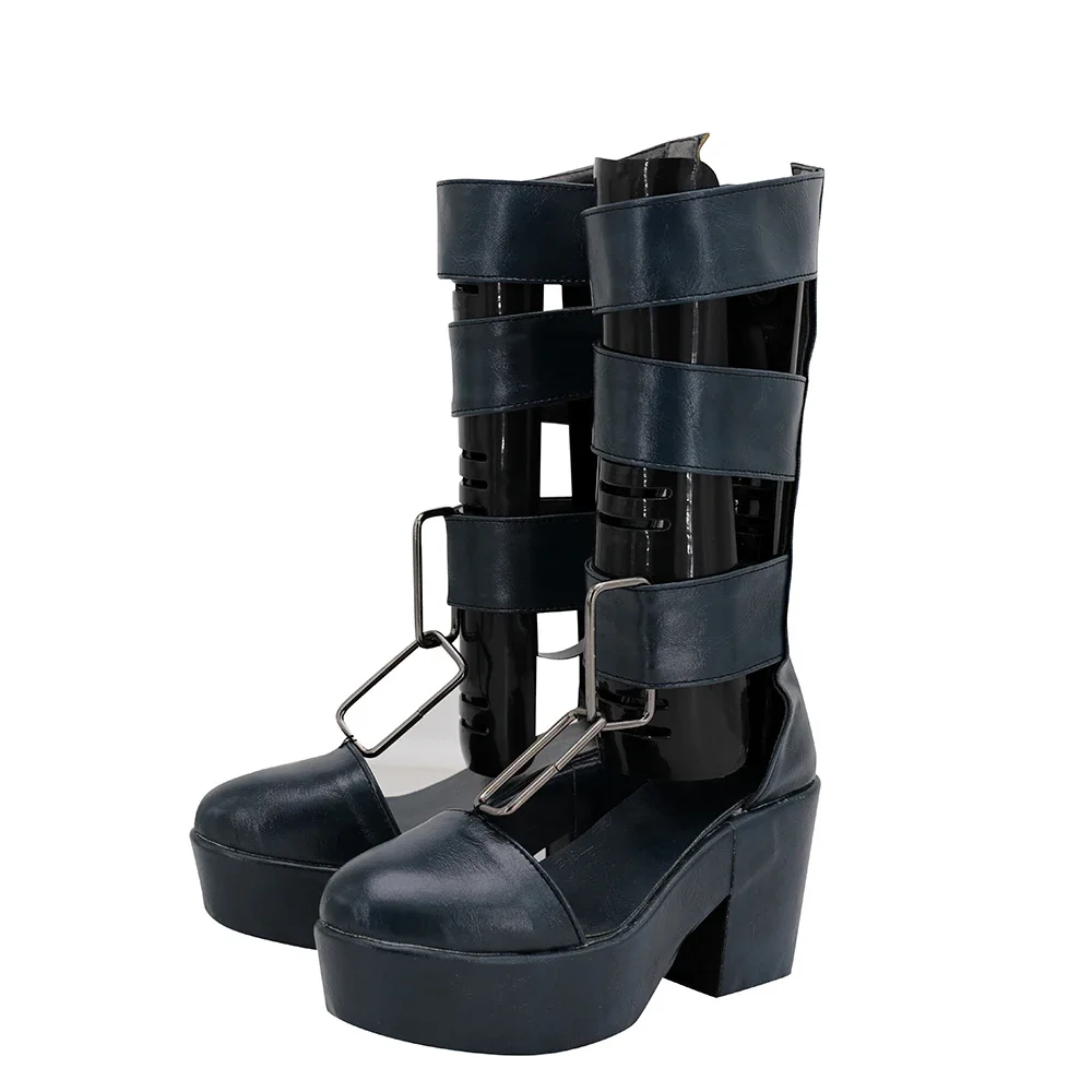 Juego Arknights Tsukinogi Botas de cosplay Zapatos de cuero personalizados para hombres y mujeres