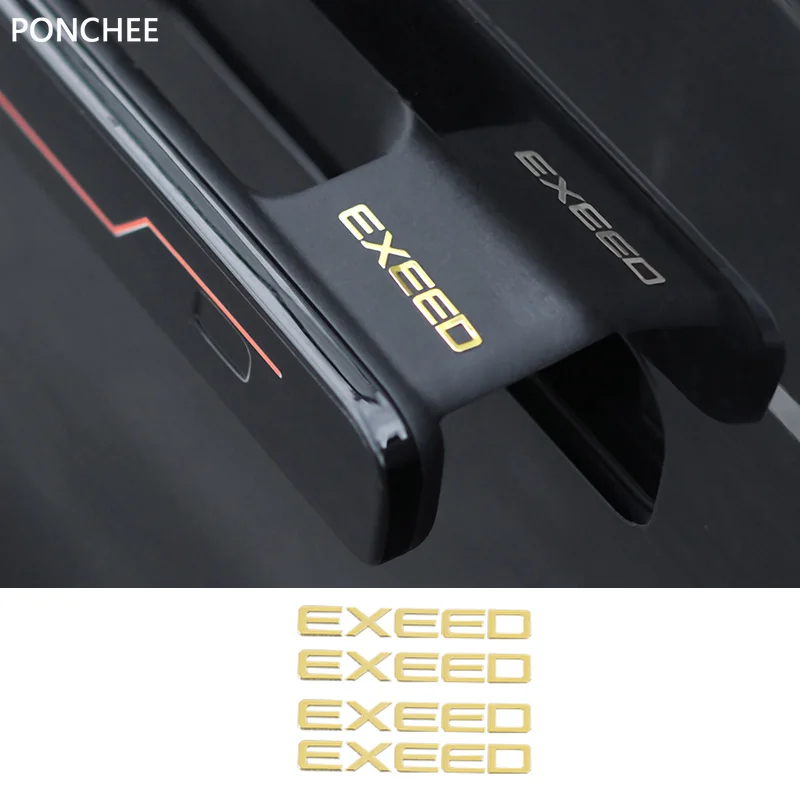 

For EXLANTIX ET EXEED STERRA ET 2024-2025 Car Door Handle Labels Metal Logo Body Stickers Automobile Modification Supplies