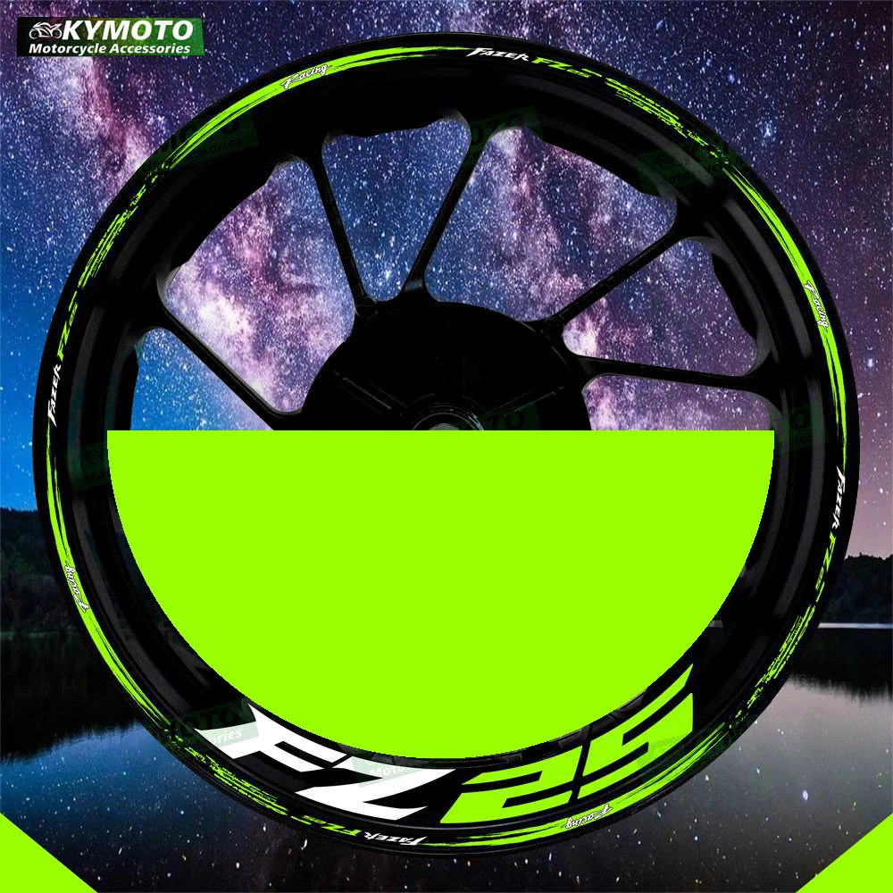 

Для FAZER FZ25 FZ 25 аксессуары для мотоциклов 17-дюймовые наклейки на передние и задние колеса обтекатель колеса светоотражающие наклейки украшения