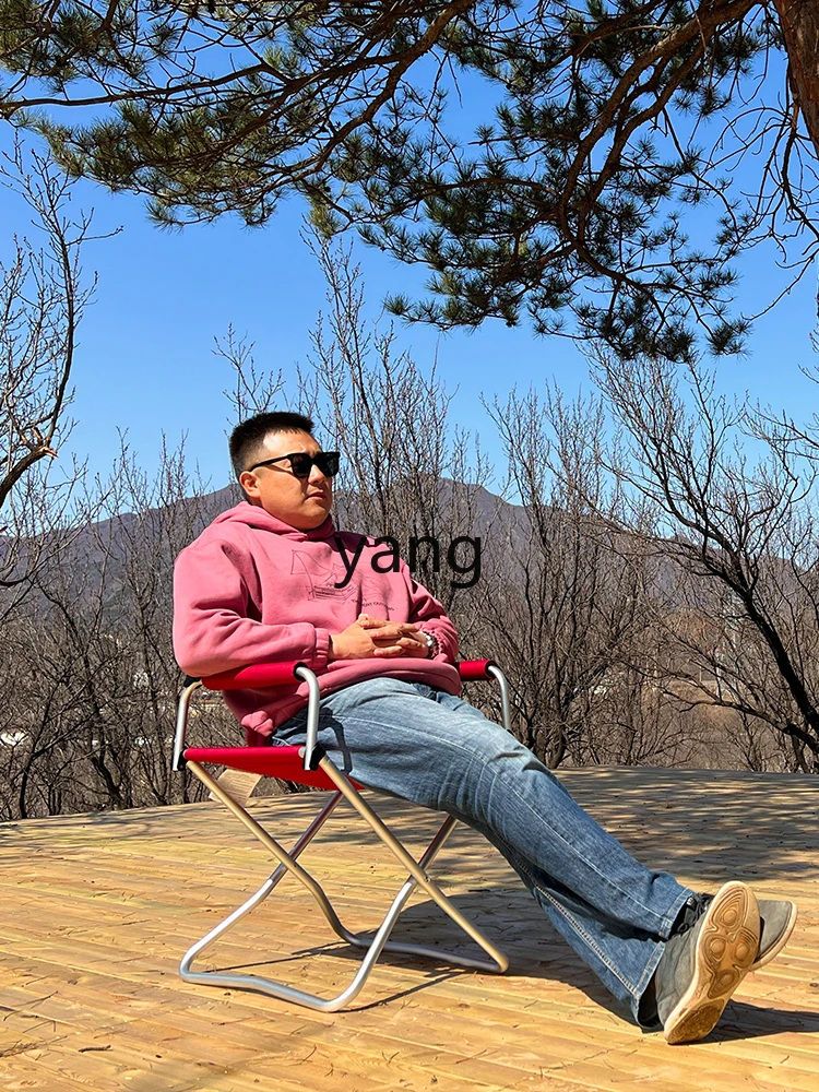 LTT Folding Chair Portable Ultra-Light Beach Picnic Aluminum Alloy Sketch Camping Director Space-Saving Chair
