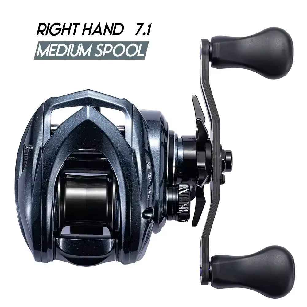 CYLIUS ASHMOON Legierungs-Baitcastingrolle, maximale Zugkraft, 6 kg, 8,1:1, hohes Übersetzungsverhältnis, langer Griff, BFS-Rolle/Allzweckrolle/Meeresangelrolle 4
