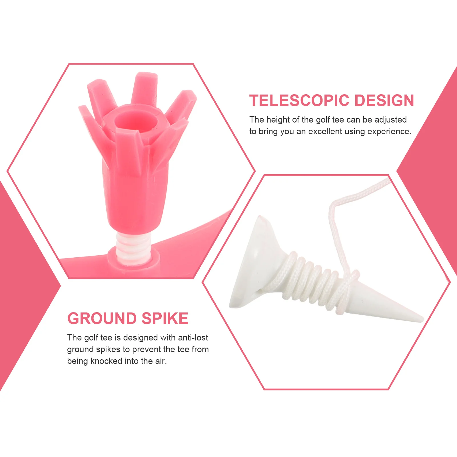 1 قطعة تي شيرتات جولف بلاستيكية قاعدة كرة جولف تي شيرت للتدريب على محاكاة للاستخدام الداخلي أداء متين وخفيف الوزن طويل لفة #6