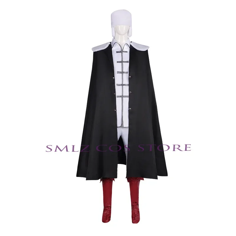 Fyodor D Dostoevsky Cosplay Anime Bungo Stray Dogs Costume Uniform Cloak Hat Wig Set Halloween Party Outfit for Women Men