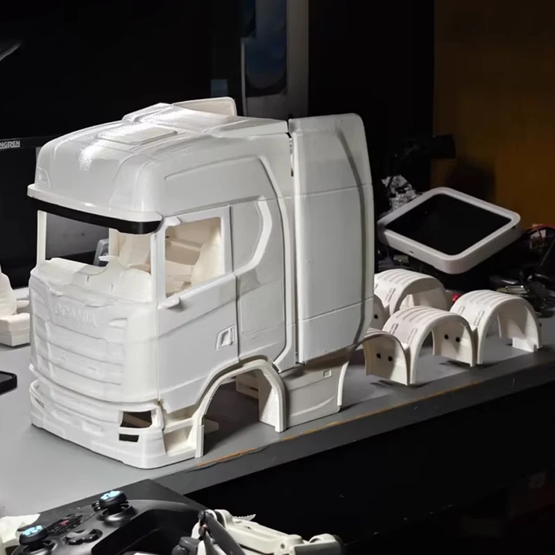 

Высоко восстановленная модель автомобиля 8x4, передняя внутренняя стойка для оборудования, заднее крыло для 1/14 Tamiya RC, грузовик, прицеп, самосвал Scania DIY