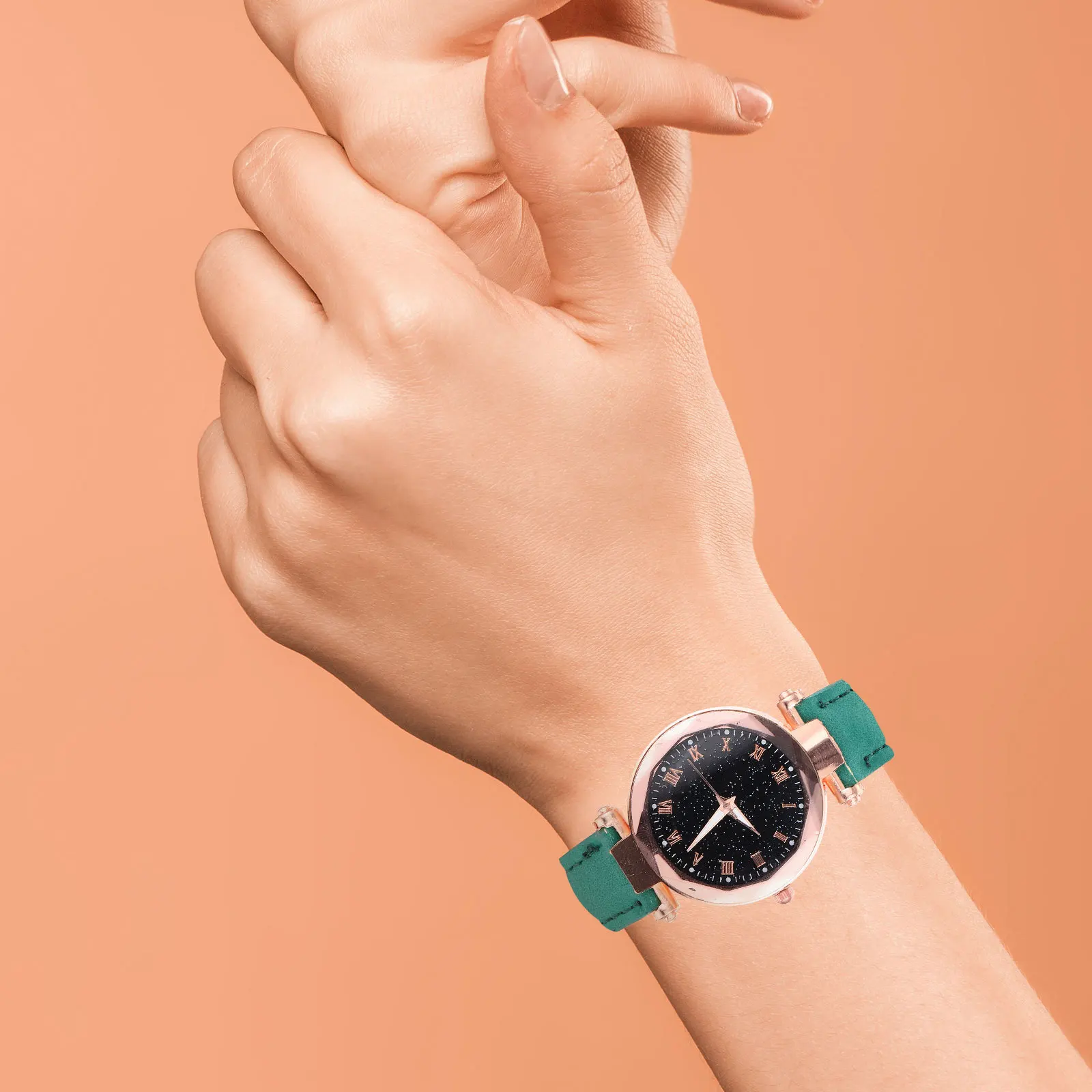 

Женские часы с римским циферблатом, стильный ремешок, легкие регулируемые наручные часы, повседневные модные повседневные женские часы для работы