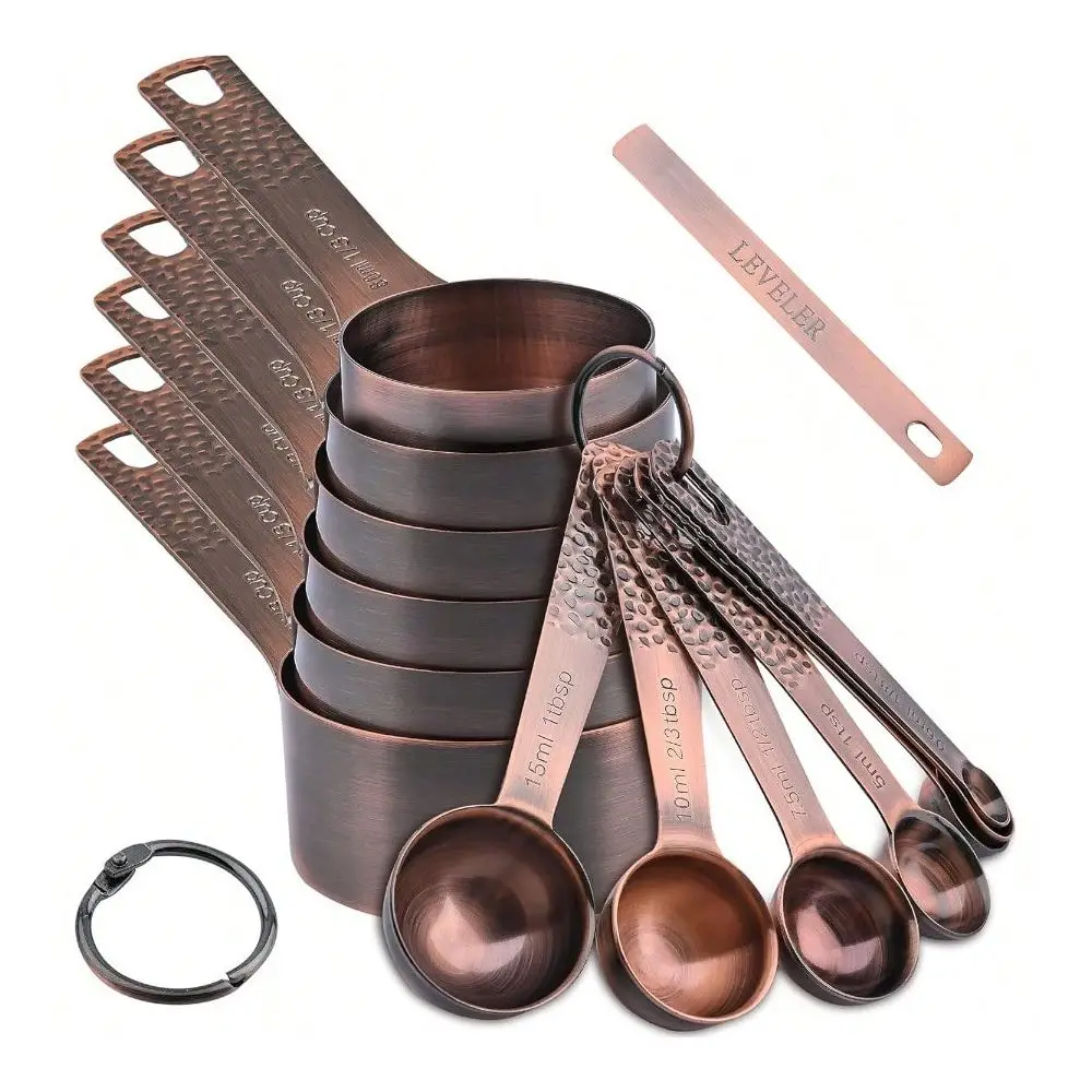 

Stainless Steel Measuring Set 6 Cups 7 Spoons With Leveler