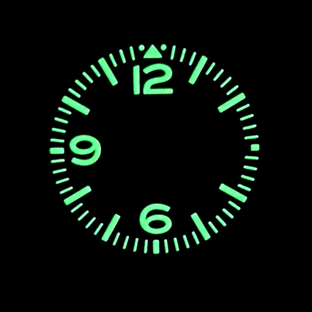 Циферблат 28,5 мм NH36 NH35, часовой циферблат, подходит для NH35 NH36 7S26 4R35, механизм SKX007 SPRD, зеленый светящийся циферблат часов