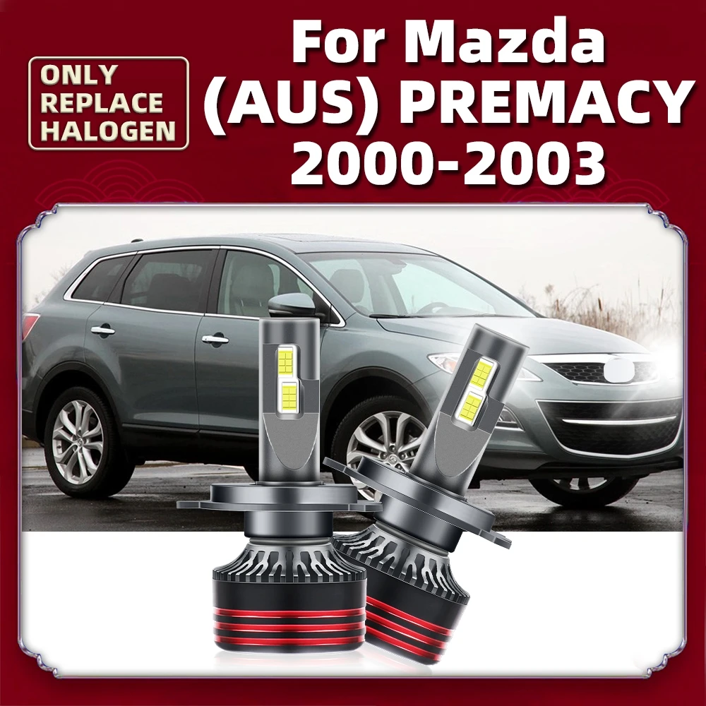 High Power 220W H4 Hi/Lo CSP LED Car Headlight Bulbs 12V 33000LM For Mazda (AUS) Premacy 2003 2002 2001 2000 Auto Front Headlamp