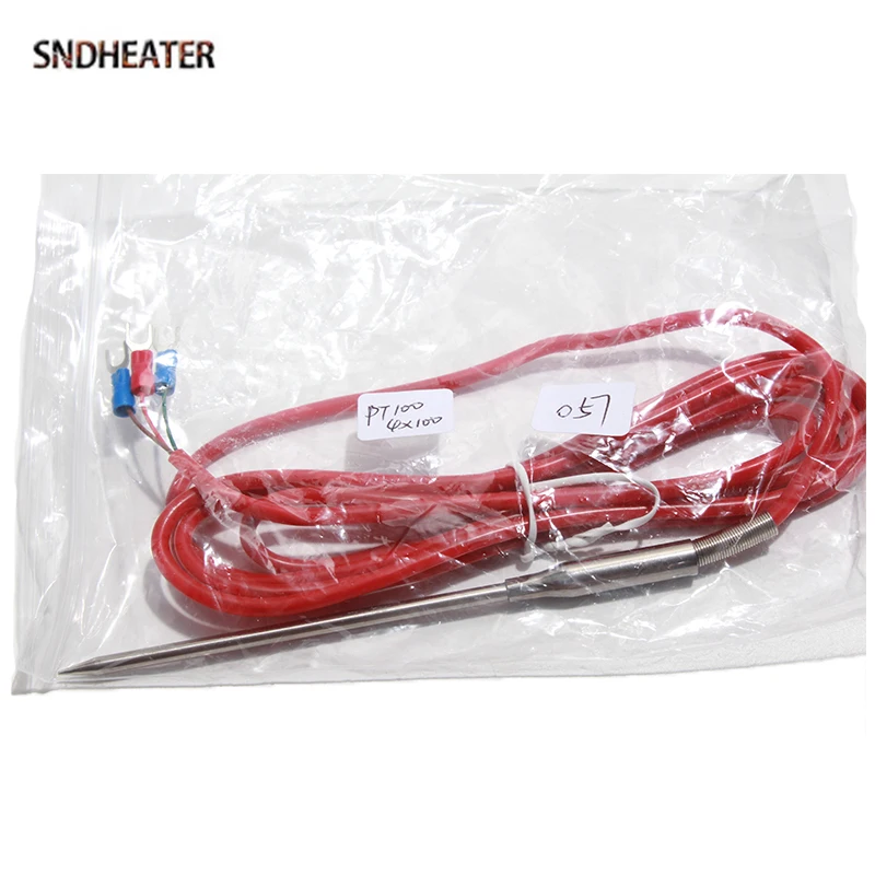 SNDHEATER PT100/PT1000 Needle-Shaped Thermocouple 4*50/100/150MM Test Wire Food Grade Temperature Sensor Insertion Type Probe