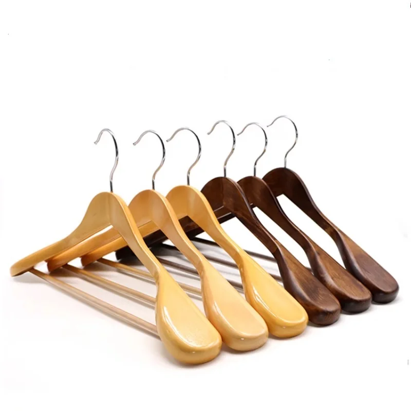 4Pcs/lot Suit Solid Wood Hanger Broad-shouldered Hangers For Clothes