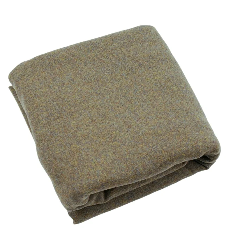 

Vintage green and brown mixed-color floral chiffon pure wool tweed fabric - suit - handmade designer clothing fabric