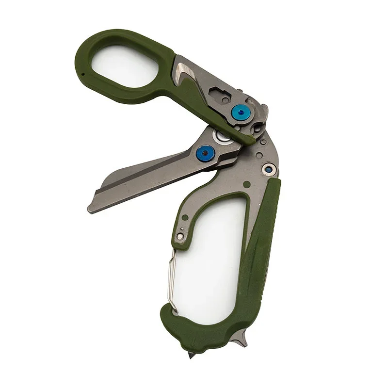 Multifunction Mini Portable Emergency Raptors Shears with Latch Tactical Folding Scissors Outdoor Survival Tool