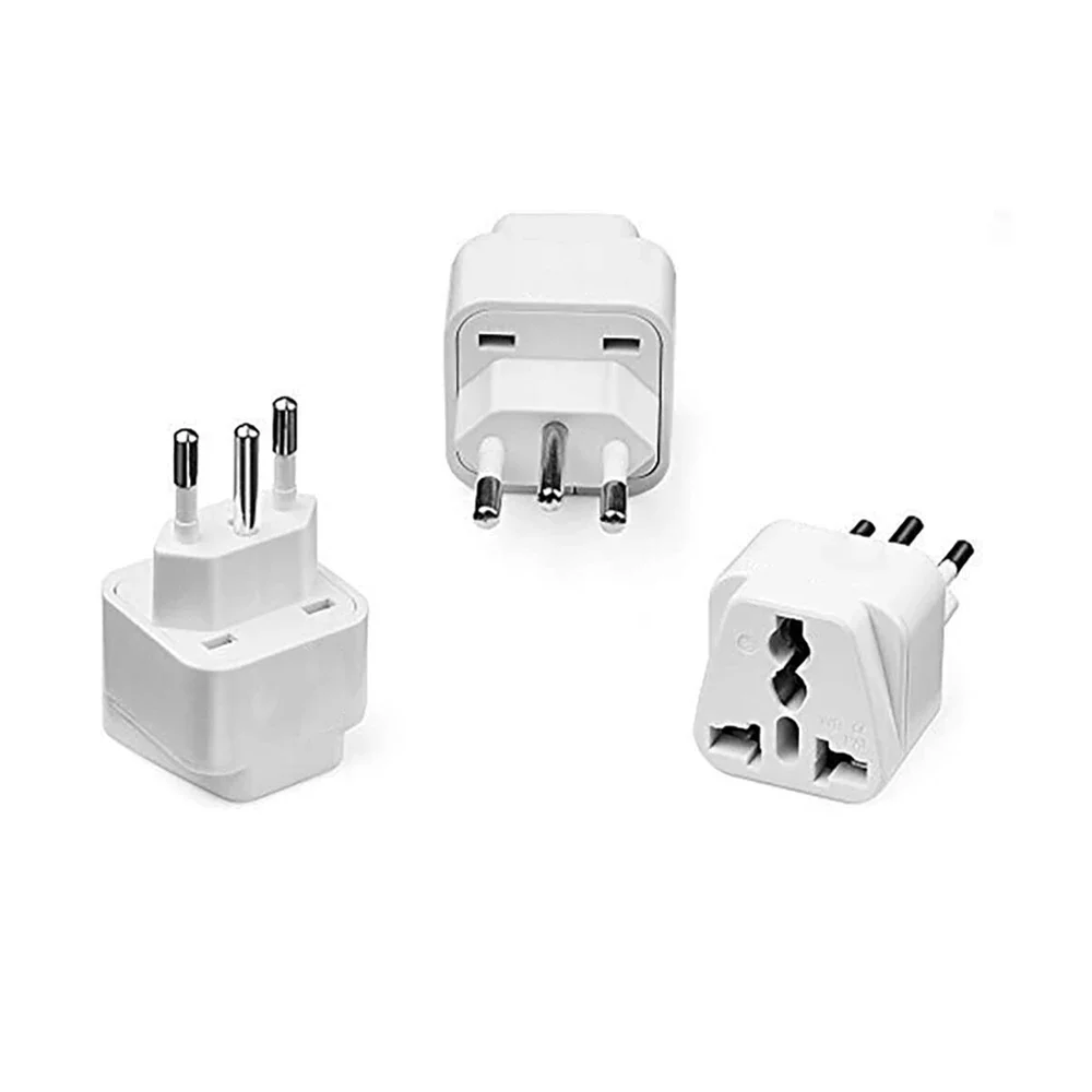 Brazil South Africa Travel Plug Adapter Grounded Universal Type N Plug Adapter BR To US Adapter - Ultra Compact For Brazil South