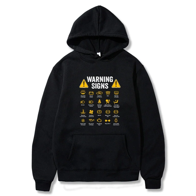 

Driving Warning Signs 101 Auto Mechanic Gift Driver Funny Print Hoodie Fashion Casual Big size Hoodie Mens Tops Hoodie