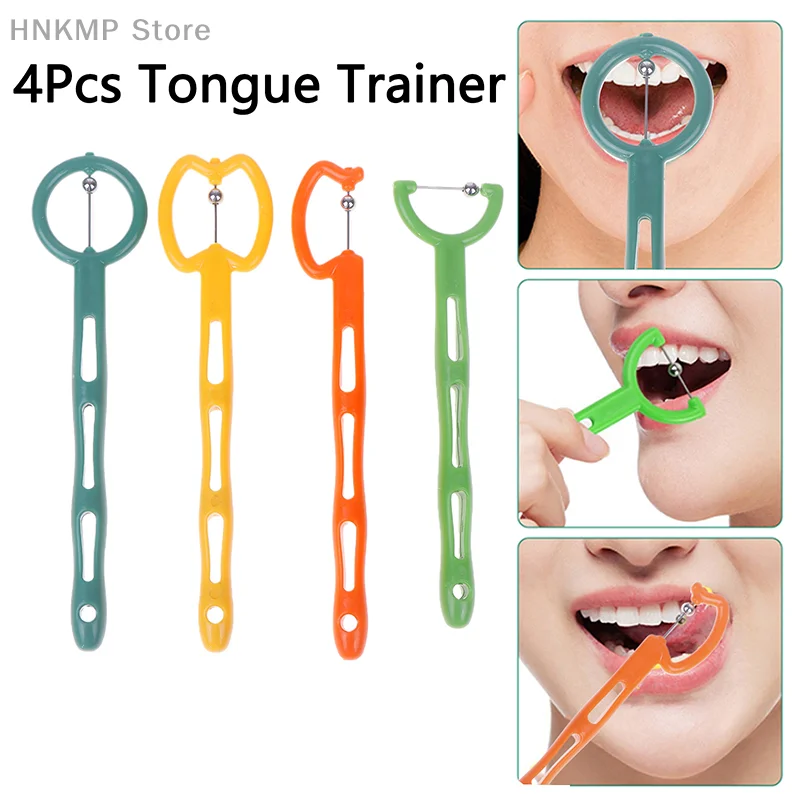 4Pcs Children Tongue Tip Exercise For Adult Kids Speech Therapy Autism Sensory Rehabilitation Oral Tongue Muscle Trainer Talk