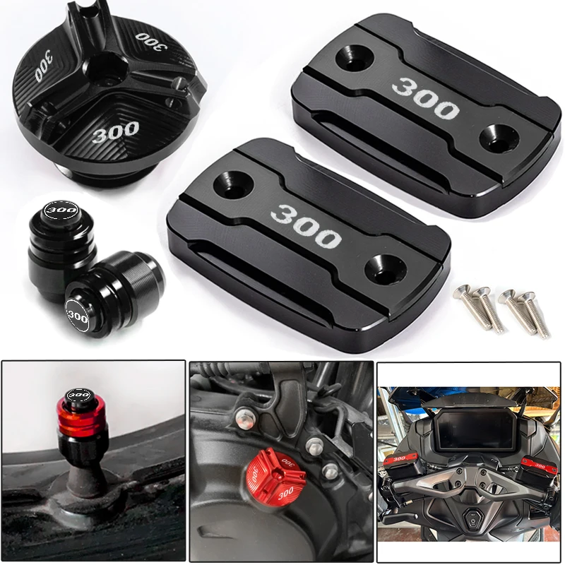 For YAMAHA XMAX 250 300 XMAX300 XMAX250 2017-2026 Accessories Motorcycle Brake Fluid Tank Fluid Reservoir Cover Oil filler Cap