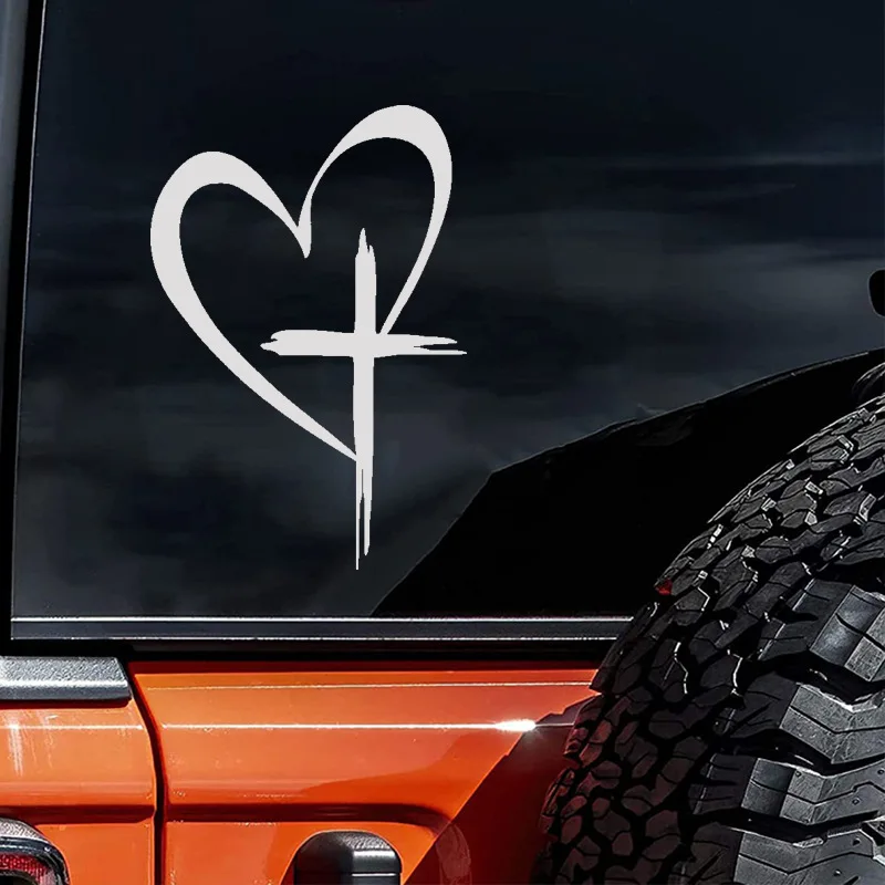 

Jesus Cross Faith Christian Car Sticker Auto Body Bumper Windows Motorcycle Laptop Walls Vinyl Film Decal Car Tuning Accessories