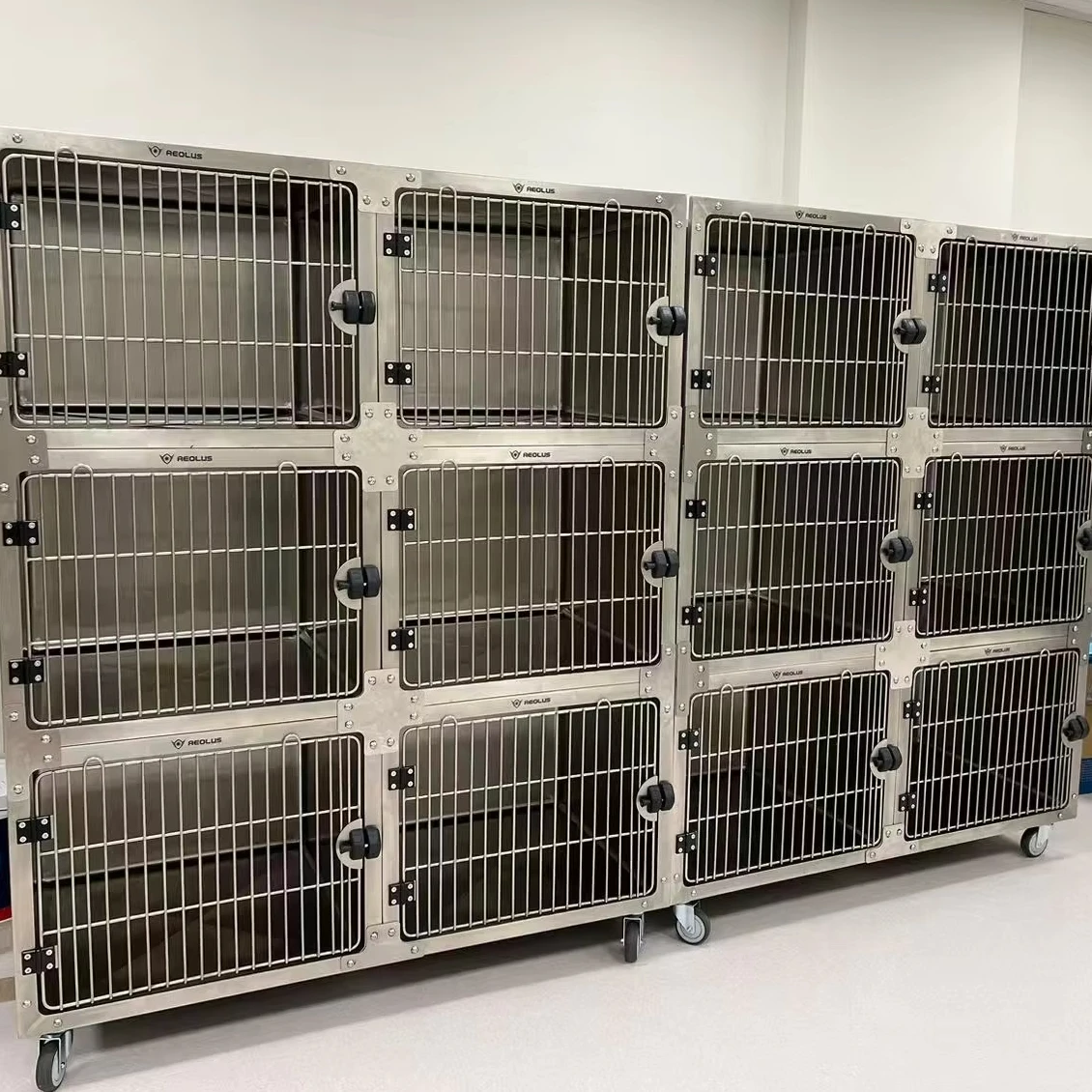 

Animal Veterinary and Dog Vet Cage Banks Stainless Steel Pet Cage Suppliers Big Size 3 Layer Pet Cage House
