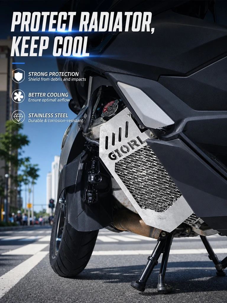 For Honda GIORNO 125 Motorcycle Radiator Guard Stainless Steel Water Tank Protector Grill Cover Modification