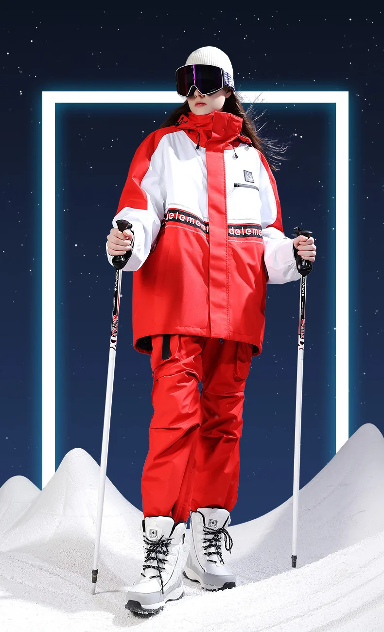 New Winter Professional Ski Clothing Men Women Cold and Slip Resistant Outdoor Travel Warm Ski Clothes Pants Suit