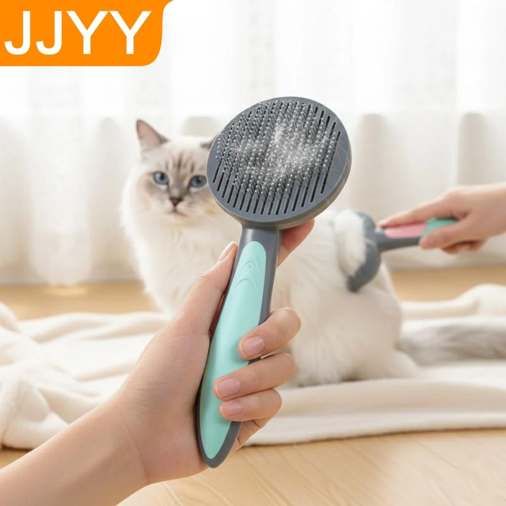 Pet Grooming Tool Self Cleaning Dog Cat Hair Remover Brush Tangle Free Needle Comb Supplies