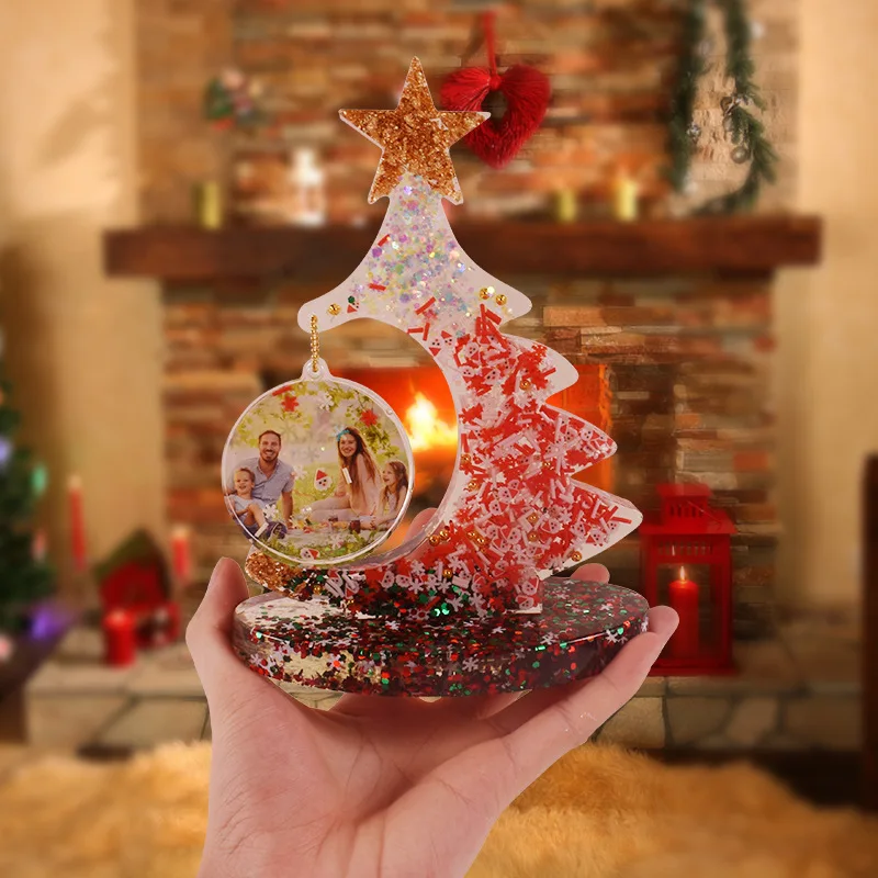 Silicone Mold Christmas Decoration Mold Decorations New Christmas Tree And Base A Set Festival Handicrafts To New Year