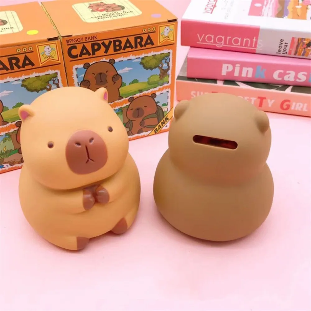 Tanque de poupança capivara cofrinho grande capacidade decorativa caixas de dinheiro capivara modelo dos desenhos animados caixa de armazenamento crianças/