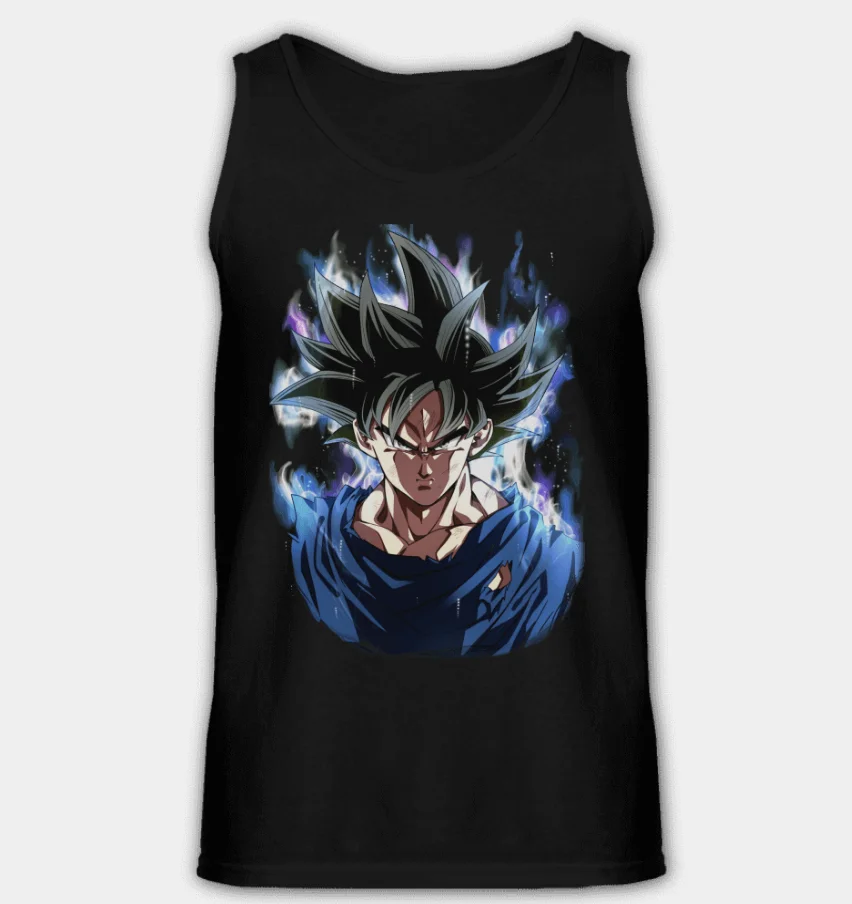 Dragon Ball Ultra Instinct Goku Anime Canotta muscolare Modalità battaglia Stampa grafica Uomo Donna Camicia senza maniche fitness casual