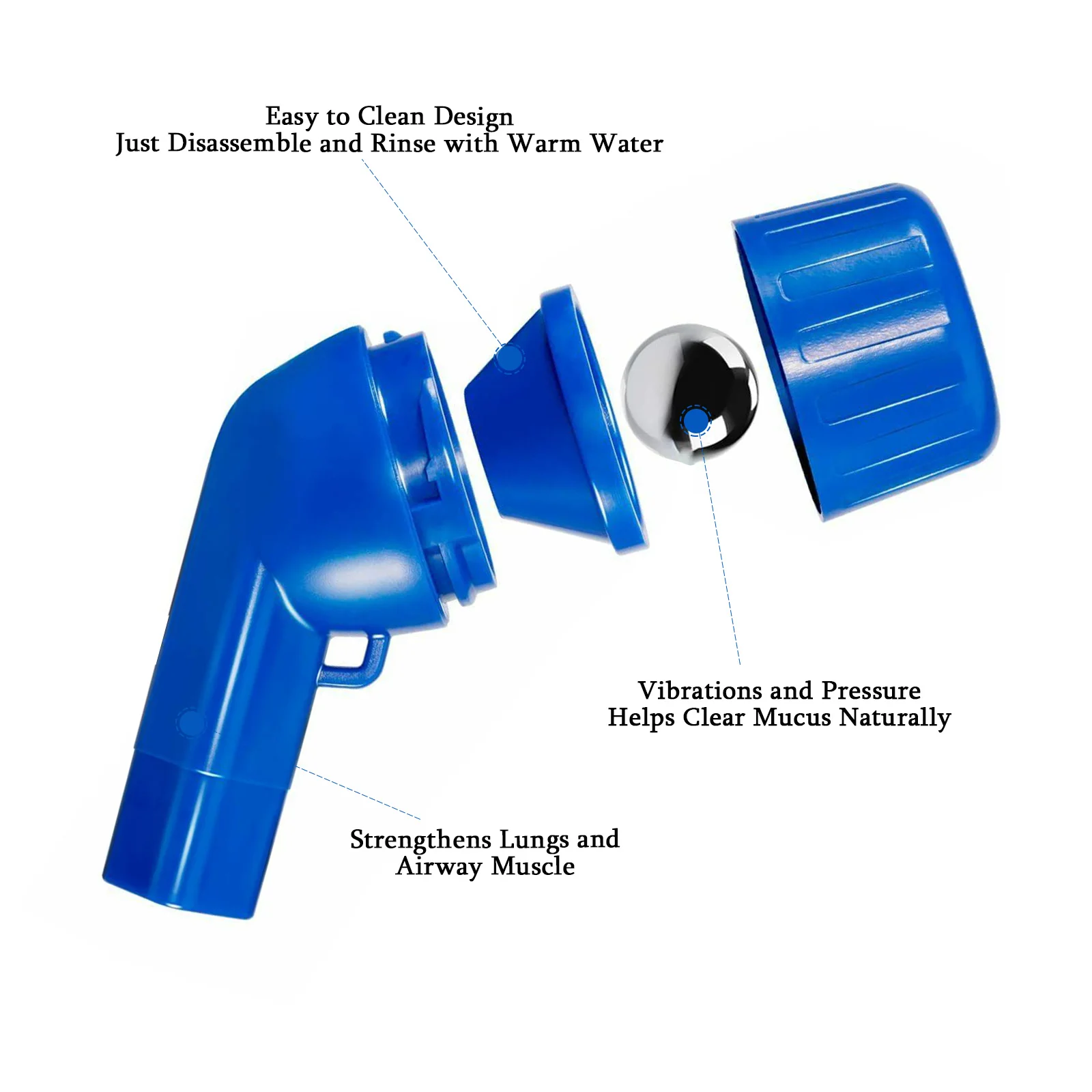 Lung Exerciser & Mucus Remover Naturally Clear Mucus with The Breathing Aid