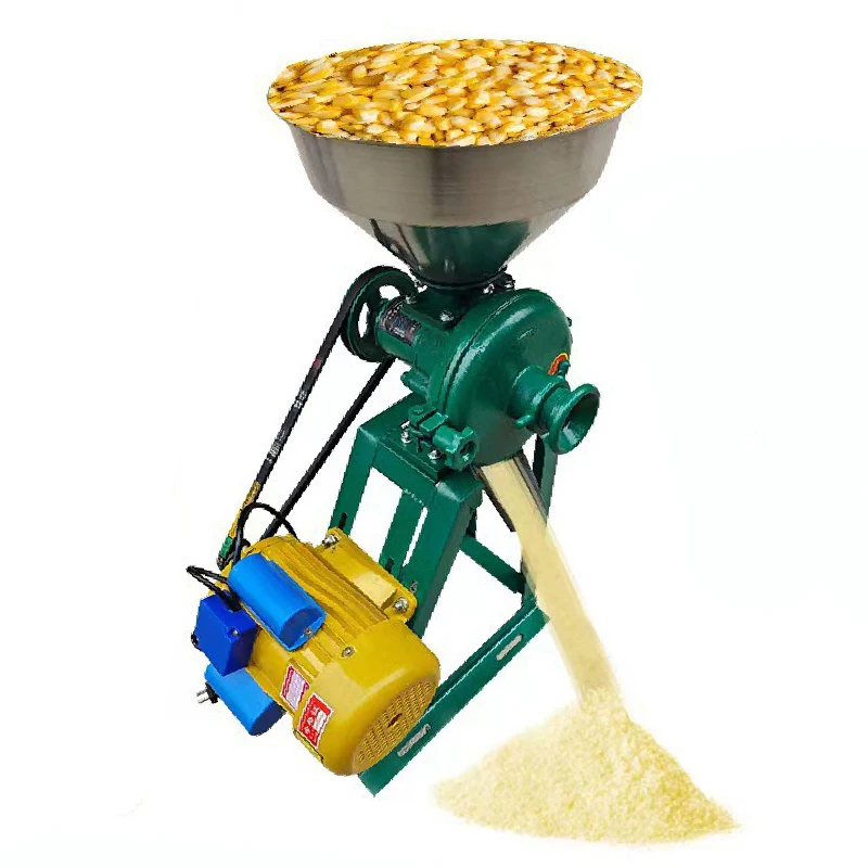 Electric Feed Mill Wet and Dry Cereals Grinder Corn Grain Rice Coffee Wheat Flour Mill Grinding Machine