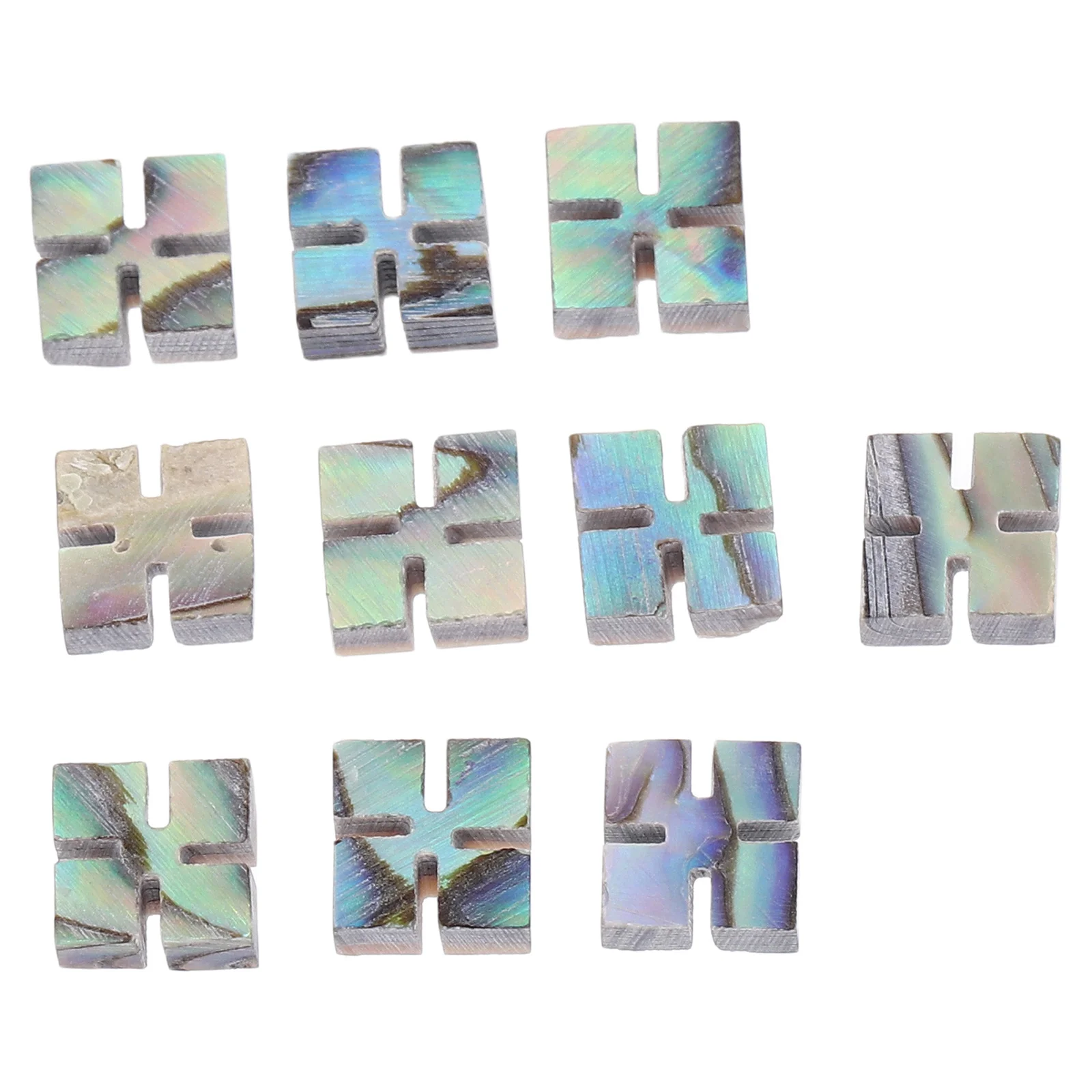 10Pcs Abalone Inlay Dots Small Diamond Shape Guitar Mandolin Bright Colors Abalone Binding Inlay Dots Colorful
