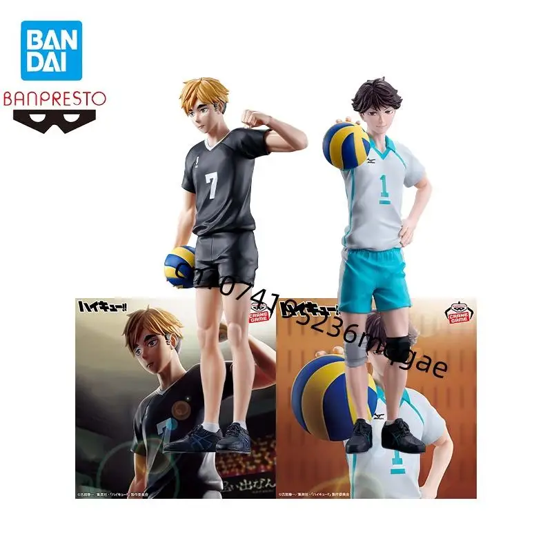Em estoque bandai banpresto haikyuu oikawa tooru miya attsume enfeites de mesa anime figuras de ação modelo coleções presente