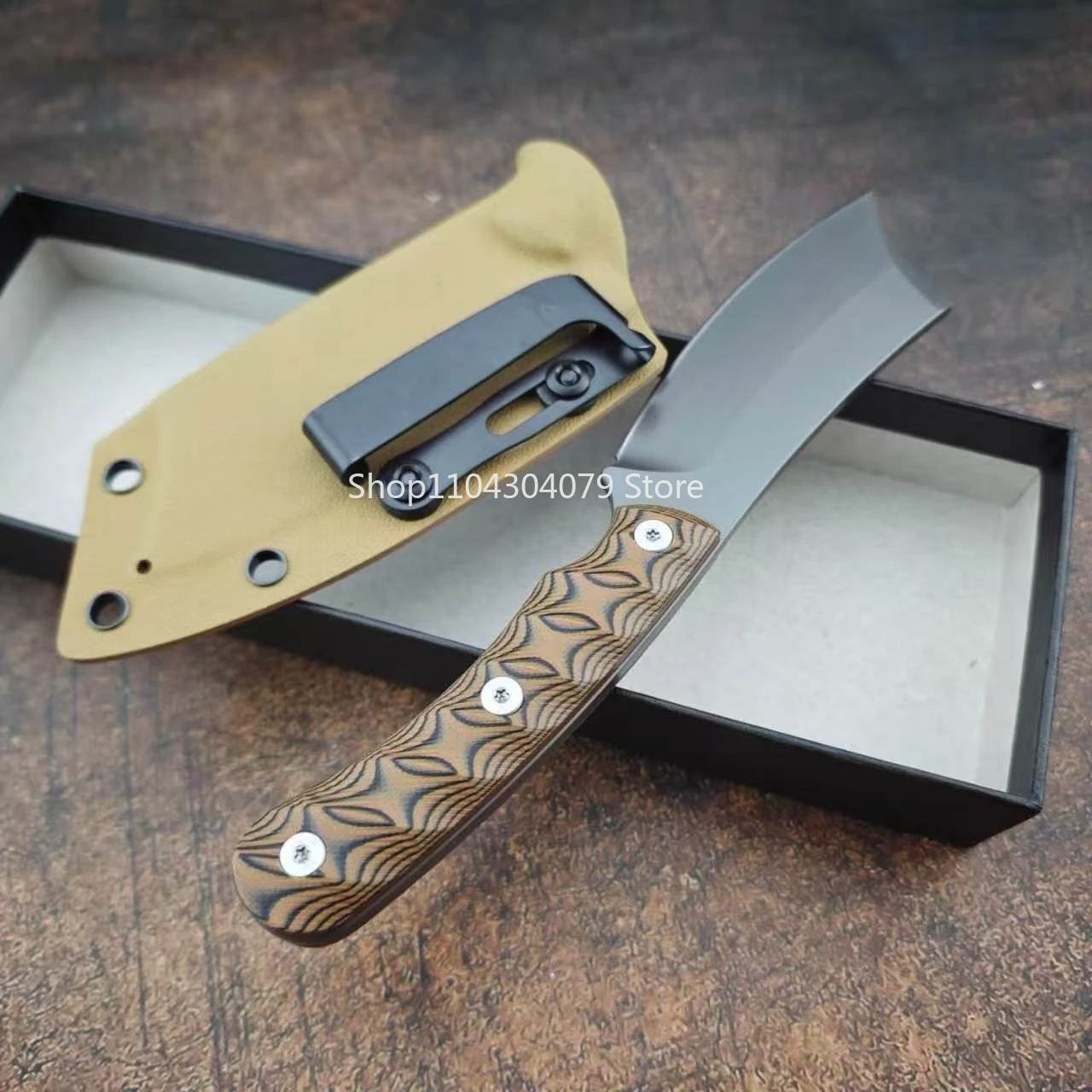 8Cr13MoV Fixed Blade Knife Brown G10 Handle Durable Multifunctional Tools Exploration Adventure Outdoor Activities EDC Cutter