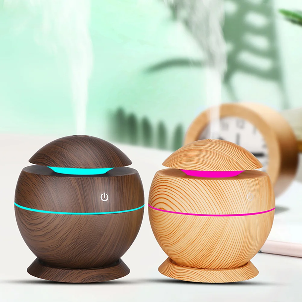 

130Ml Mini Air Usb Light Wood Grain Home Office Desktop Mute Water Diffuser Cotton Swab Machine Universal Silent Table