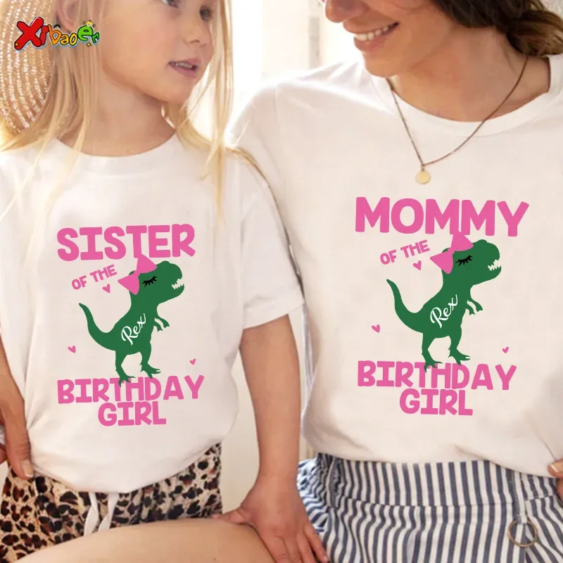

Dinosaur Birthday T Shirt Family Matching Outfit Personalized Name Boy Shirt T-shirt Party Clothes Outfit Baby Onesie Gift 3T-9T