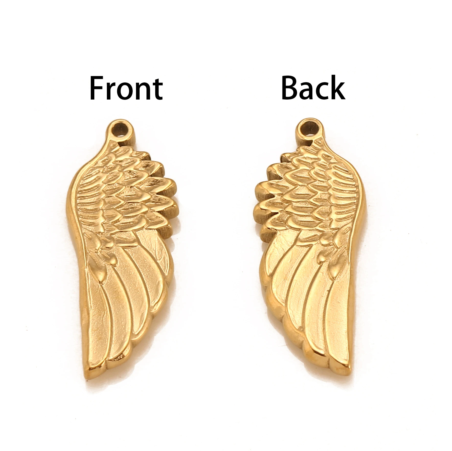 3pcs/lot Angel Wing Charm Stainless Steel Pendant DIY Necklace Bracelet Accessorie for Jewelry Wholesale Jewelry Making Supplies