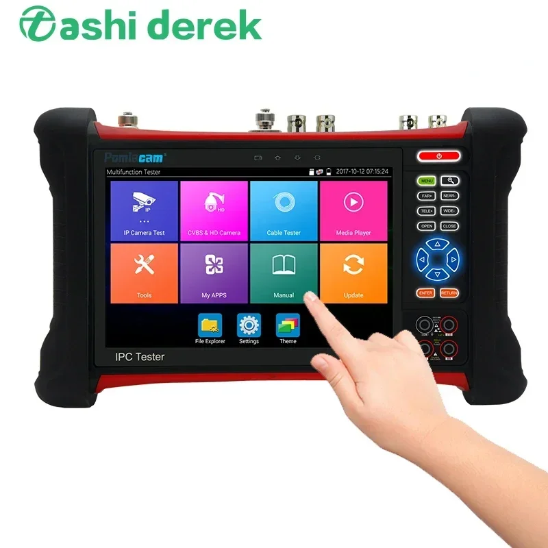 7inch 4K CCTV Tester All in One AHD TVI CVI IP analog camera testing UTP cable test X7 MOVTADHS Digital Multimeter PTZ control