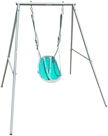 Sweeng Child Swing with Fe, Portable Backyard Play Set, Aqua
