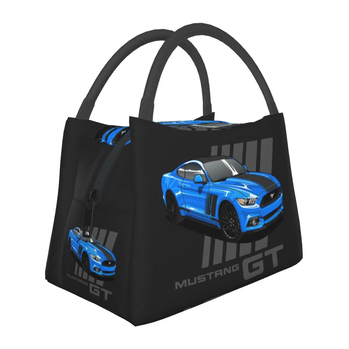 Mustang Gt Lightweight Handheld Insulated Lunch Bag Large Capacity for Adults Students Travel Picnic