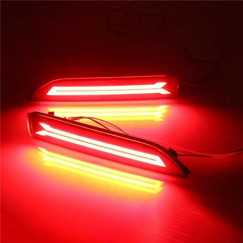 A04E-4PCS For Honda CRV CR-V 2007 2008 2009 Multi-Function LED Rear Bumper Light Rear Fog Lamp Auto Bulb Brake Light