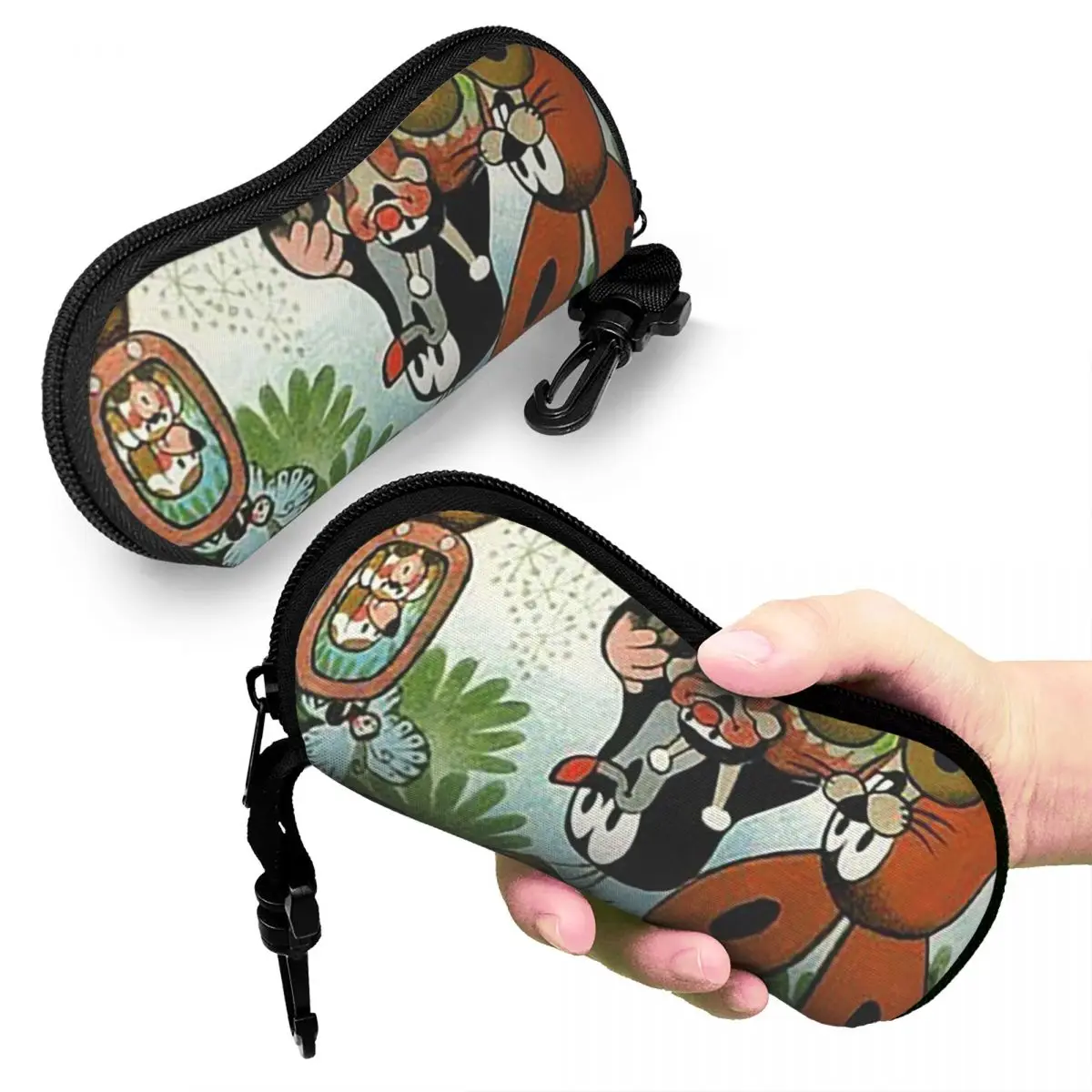 

Mole Krtek Cute Little Maulwurf Shell Glasses Case Protective Sunglasses Box Women Men Soft Eyeglasses Bag Pouch